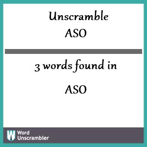 aso scrabble|Words with ASO .